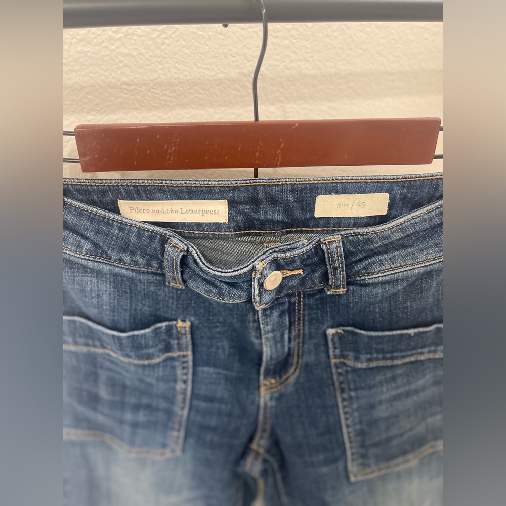 ANTHROPOLOGIE | Pilcro Cropped Flare Jeans Sz 25 - Picture 3 of 5